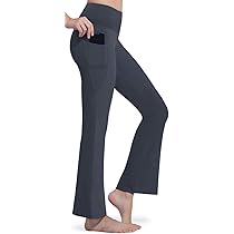 Amazon | [テスラ] ブーツカット ヨガパンツ レディース[伸縮性